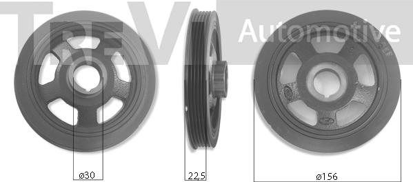 Trevi Automotive PC1223 - Puleggia cinghia, Albero a gomiti autozon.pro