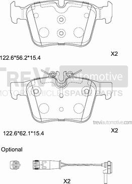 Trevi Automotive PF1497 - Kit pastiglie freno, Freno a disco autozon.pro