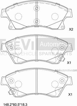 Trevi Automotive PF1441 - Kit pastiglie freno, Freno a disco autozon.pro