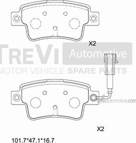 Trevi Automotive PF1455 - Kit pastiglie freno, Freno a disco autozon.pro