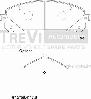 Trevi Automotive PF1465 - Kit pastiglie freno, Freno a disco autozon.pro