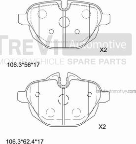 Trevi Automotive PF1467 - Kit pastiglie freno, Freno a disco autozon.pro