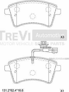 Trevi Automotive PF1408 - Kit pastiglie freno, Freno a disco autozon.pro