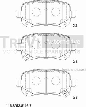 Trevi Automotive PF1416 - Kit pastiglie freno, Freno a disco autozon.pro