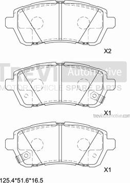 Trevi Automotive PF1484 - Kit pastiglie freno, Freno a disco autozon.pro