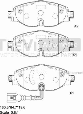 Trevi Automotive PF1487 - Kit pastiglie freno, Freno a disco autozon.pro