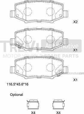 Trevi Automotive PF1434 - Kit pastiglie freno, Freno a disco autozon.pro