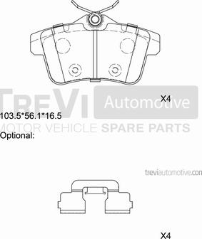 Trevi Automotive PF1424 - Kit pastiglie freno, Freno a disco autozon.pro