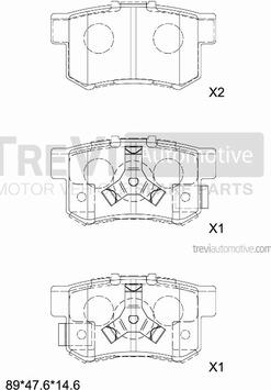 Trevi Automotive PF1426 - Kit pastiglie freno, Freno a disco autozon.pro