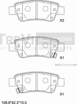 Trevi Automotive PF1428 - Kit pastiglie freno, Freno a disco autozon.pro