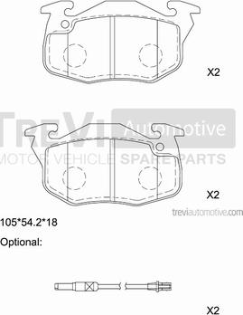 Trevi Automotive PF1476 - Kit pastiglie freno, Freno a disco autozon.pro