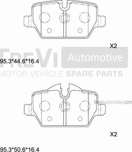 Trevi Automotive PF1471 - Kit pastiglie freno, Freno a disco autozon.pro