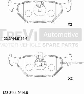 Trevi Automotive PF1591 - Kit pastiglie freno, Freno a disco autozon.pro