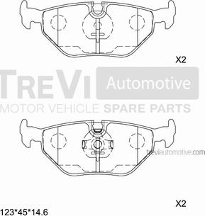 Trevi Automotive PF1549 - Kit pastiglie freno, Freno a disco autozon.pro