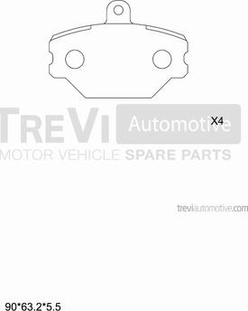 Trevi Automotive PF1541 - Kit pastiglie freno, Freno a disco autozon.pro