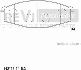 Trevi Automotive PF1560 - Kit pastiglie freno, Freno a disco autozon.pro