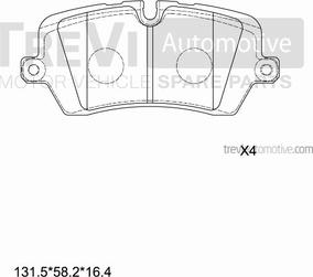 Trevi Automotive PF1509 - Kit pastiglie freno, Freno a disco autozon.pro