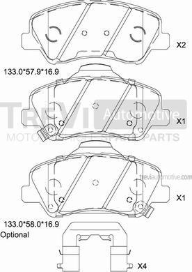 Trevi Automotive PF1506 - Kit pastiglie freno, Freno a disco autozon.pro