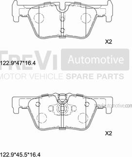 Trevi Automotive PF1508 - Kit pastiglie freno, Freno a disco autozon.pro