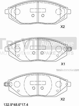 Trevi Automotive PF1507 - Kit pastiglie freno, Freno a disco autozon.pro