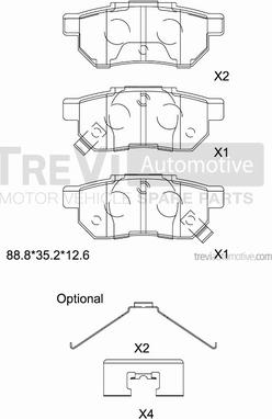 Trevi Automotive PF1519 - Kit pastiglie freno, Freno a disco autozon.pro