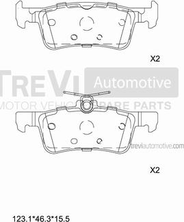 Trevi Automotive PF1515 - Kit pastiglie freno, Freno a disco autozon.pro