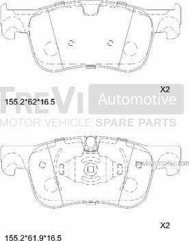 Trevi Automotive PF1510 - Kit pastiglie freno, Freno a disco autozon.pro