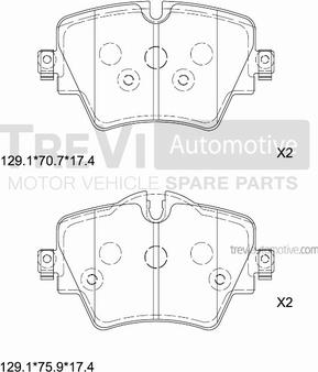 Trevi Automotive PF1513 - Kit pastiglie freno, Freno a disco autozon.pro