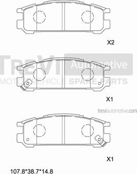 Trevi Automotive PF1581 - Kit pastiglie freno, Freno a disco autozon.pro