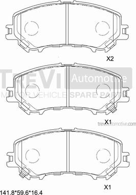 Trevi Automotive PF1530 - Kit pastiglie freno, Freno a disco autozon.pro