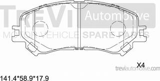 Trevi Automotive PF1533 - Kit pastiglie freno, Freno a disco autozon.pro