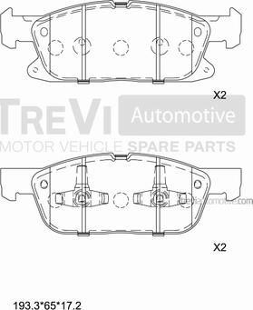 Trevi Automotive PF1537 - Kit pastiglie freno, Freno a disco autozon.pro