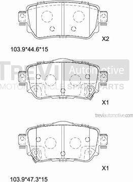 Trevi Automotive PF1529 - Kit pastiglie freno, Freno a disco autozon.pro