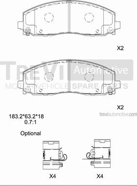 Trevi Automotive PF1525 - Kit pastiglie freno, Freno a disco autozon.pro