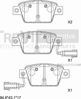 Trevi Automotive PF1528 - Kit pastiglie freno, Freno a disco autozon.pro