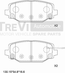 Trevi Automotive PF1523 - Kit pastiglie freno, Freno a disco autozon.pro