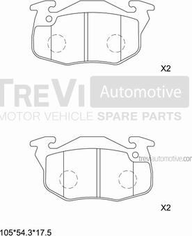 Trevi Automotive PF1570 - Kit pastiglie freno, Freno a disco autozon.pro