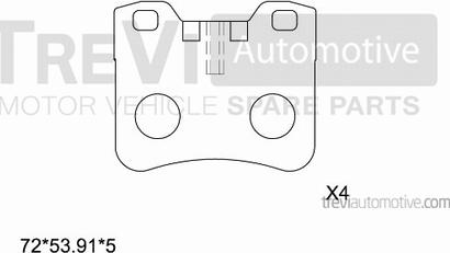 Trevi Automotive PF1572 - Kit pastiglie freno, Freno a disco autozon.pro