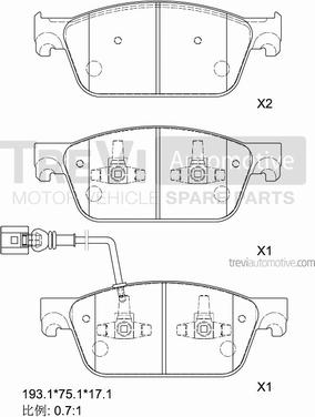 Trevi Automotive PF1664 - Kit pastiglie freno, Freno a disco autozon.pro