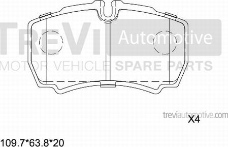 Trevi Automotive PF1661 - Kit pastiglie freno, Freno a disco autozon.pro