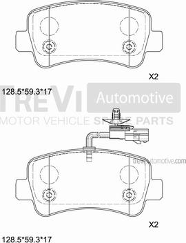 Trevi Automotive PF1668 - Kit pastiglie freno, Freno a disco autozon.pro