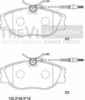 Trevi Automotive PF1614 - Kit pastiglie freno, Freno a disco autozon.pro