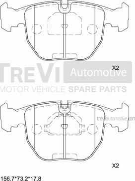 Trevi Automotive PF1615 - Kit pastiglie freno, Freno a disco autozon.pro