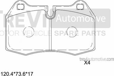 Trevi Automotive PF1616 - Kit pastiglie freno, Freno a disco autozon.pro