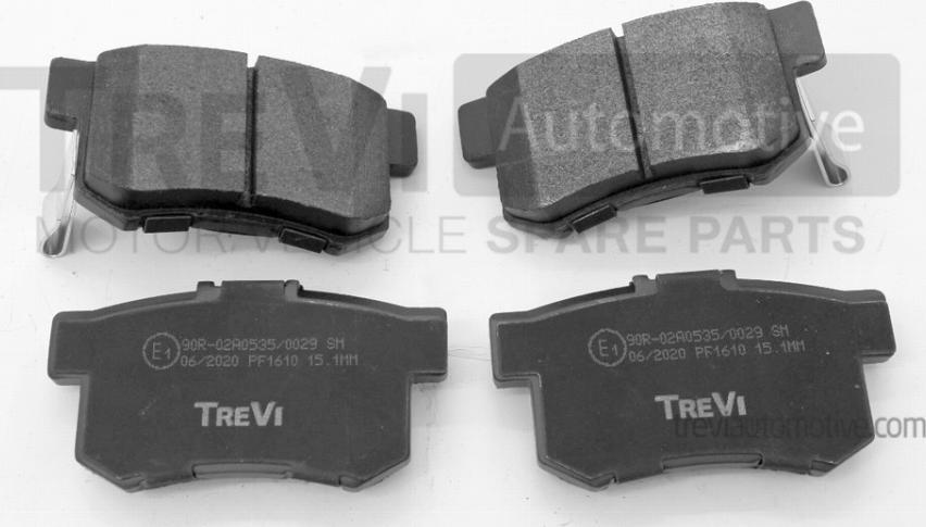 Trevi Automotive PF1610 - Kit pastiglie freno, Freno a disco autozon.pro