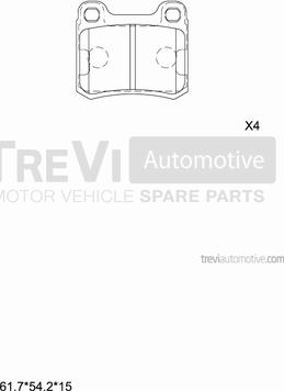 Trevi Automotive PF1611 - Kit pastiglie freno, Freno a disco autozon.pro