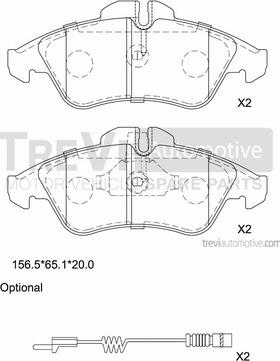 Trevi Automotive PF1618 - Kit pastiglie freno, Freno a disco autozon.pro