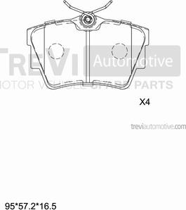 Trevi Automotive PF1634 - Kit pastiglie freno, Freno a disco autozon.pro