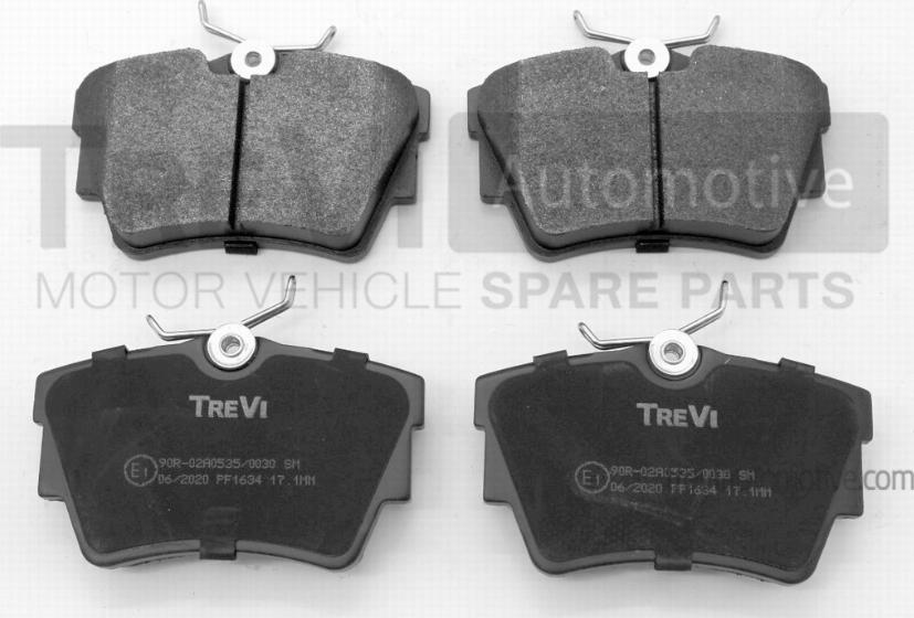 Trevi Automotive PF1634 - Kit pastiglie freno, Freno a disco autozon.pro