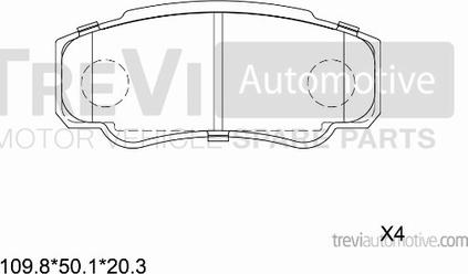 Trevi Automotive PF1630 - Kit pastiglie freno, Freno a disco autozon.pro